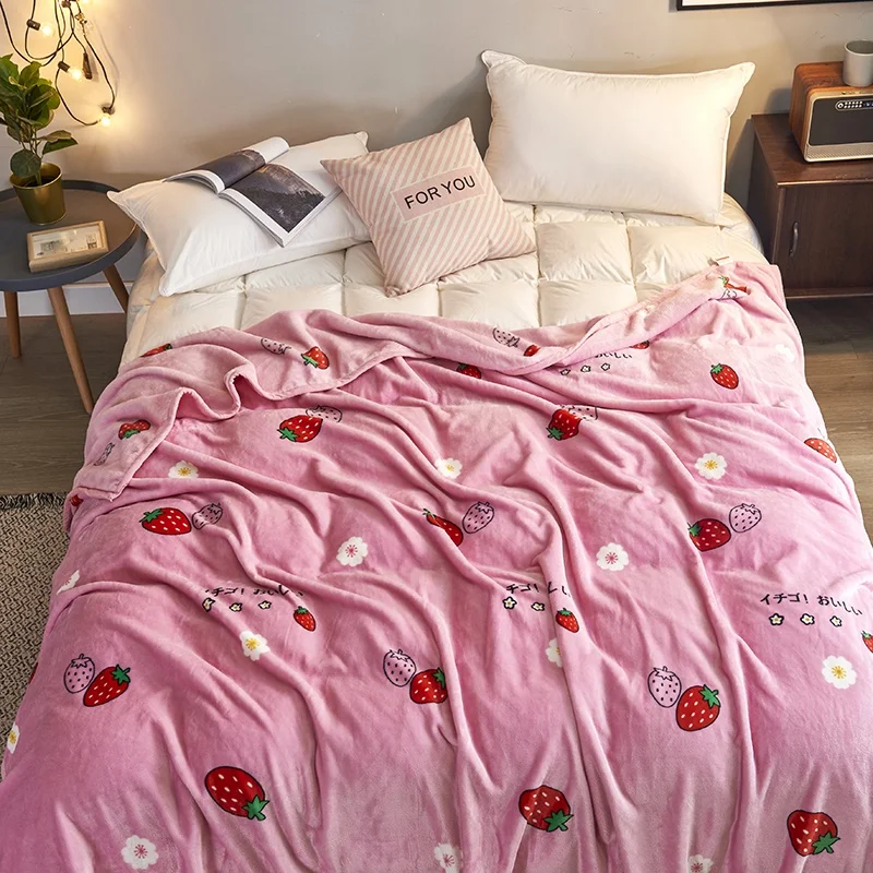 

Hot Sales Flannel Blanket Office Nap Air Conditioning Quilt Towel Thin Sheet Thickening Winter Coral Blanket CF