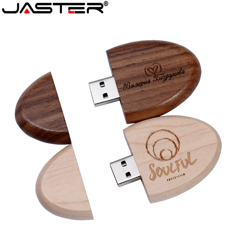 

Деревянный USB флэш-накопитель JASTER, флэш-накопитель с логотипом, 4 ГБ, 16 ГБ, 32 ГБ, 64 ГБ