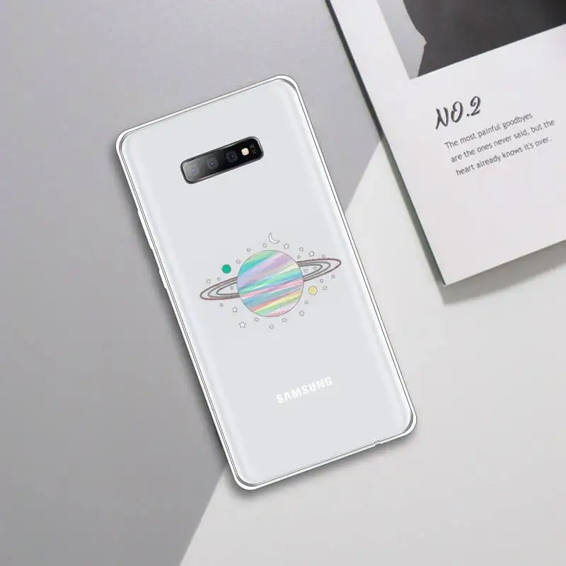

Starry universe pattern Phone Case Transparent For Samsung Galaxy A 71 21s S note 8 9 10 plus 20 ultra