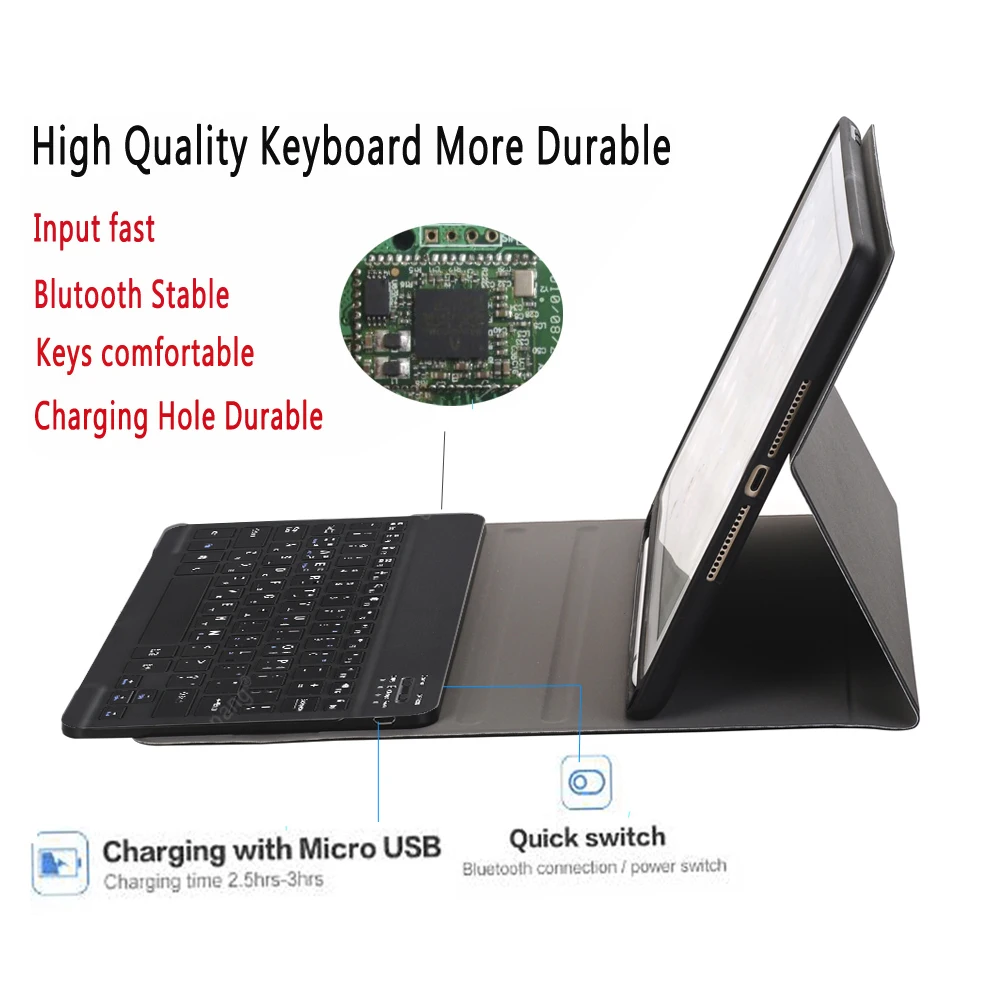 Чехол с корейской клавиатурой для Apple iPad 2018 6 го поколения 2017 5 Pro 9 7 Air 1 2 A1893 A1954 A1822