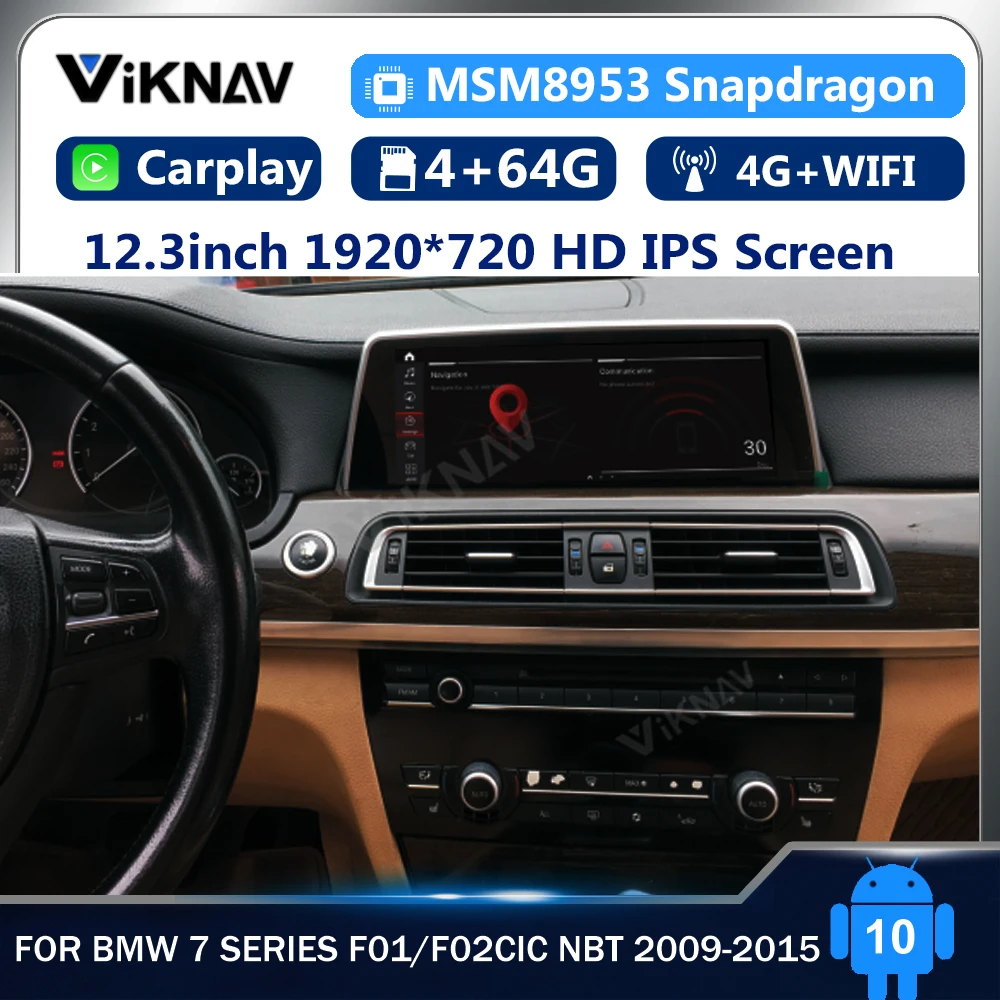 

12.3inch Android 10.0 Car Radio For DVD Multimedia Player for BMW 7 Series F01/F02CIC NBT 2009-2015 GPS Navi