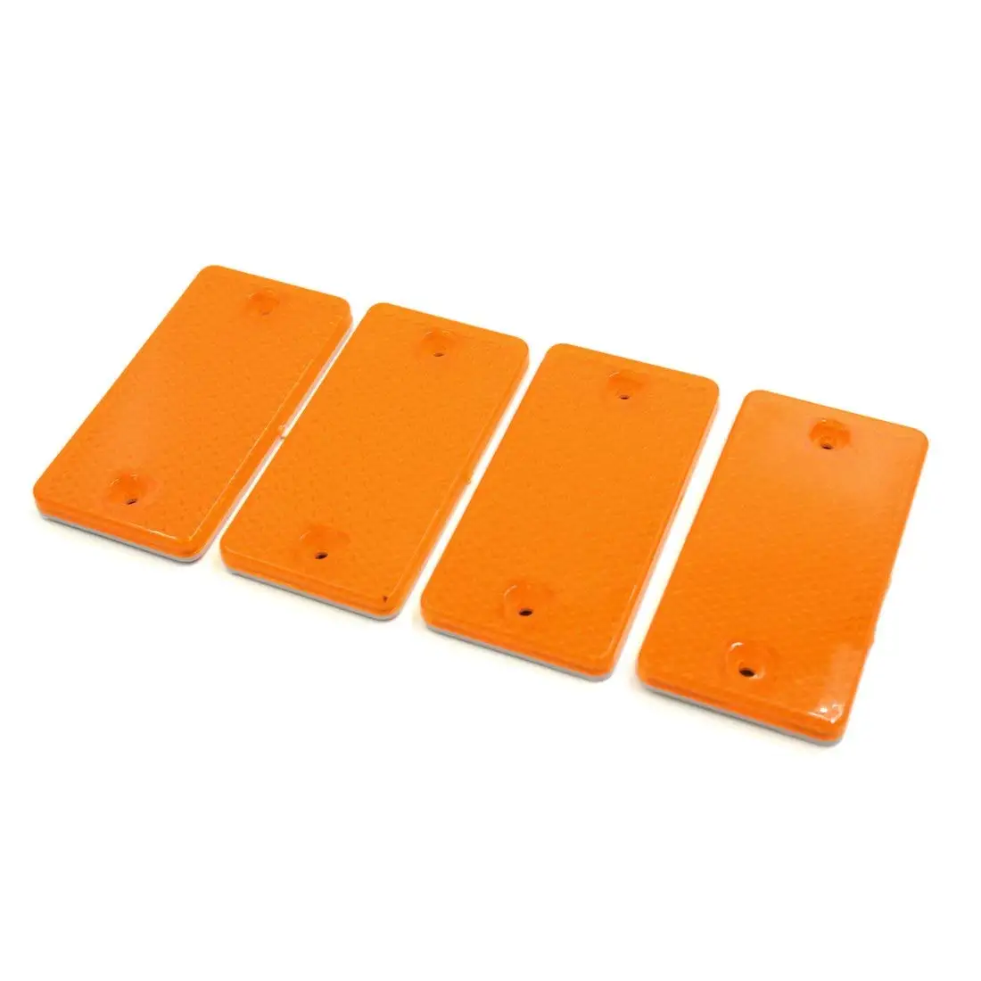 

4pcs 4mm Universal Yellow Plastic Automobile Car Reflector Reflective Plate Sticker 9 x 4.5cm