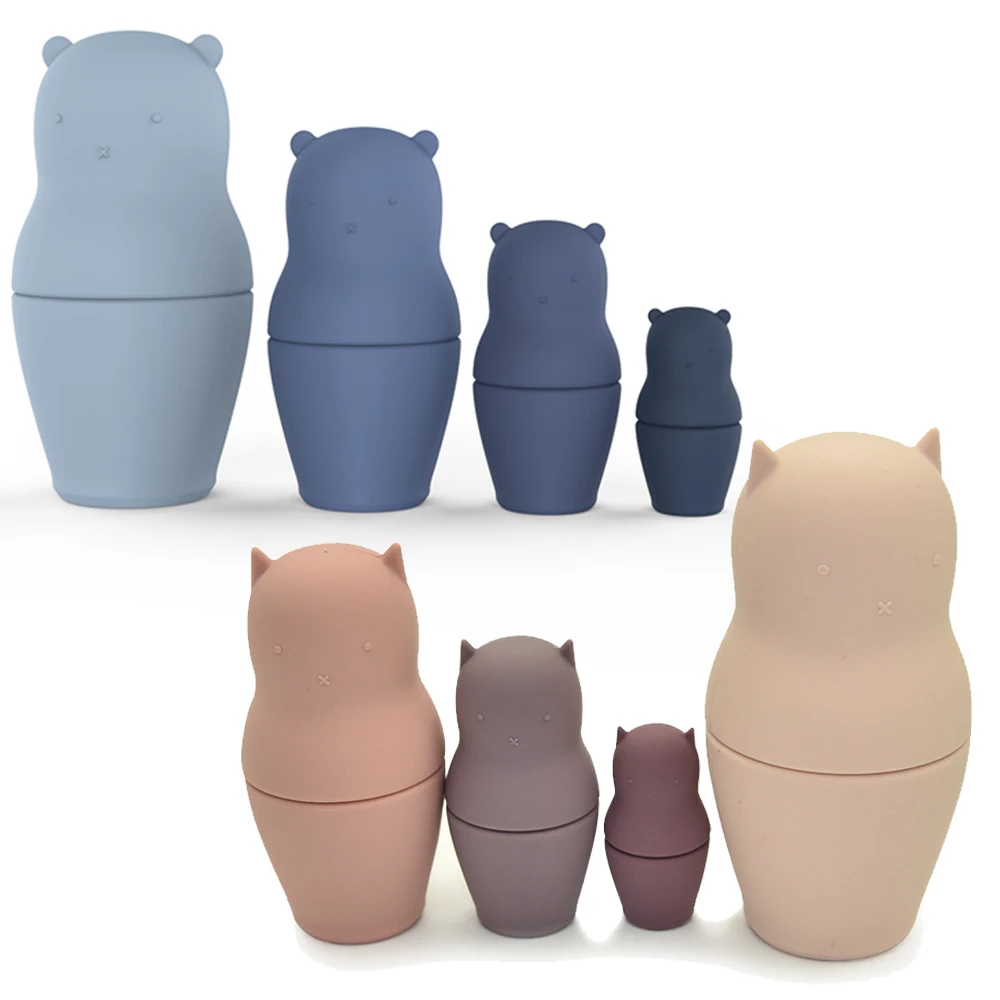 Silicone Russian Nesting Dolls Matryoshka Babushka Hand Animal Poupee Russe for Kids Gifts Doll Home Decor 2021 | Игрушки и хобби