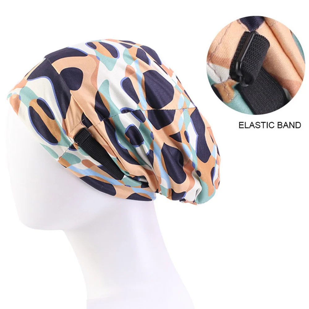 Мусульманский Регулируемый тюрбан шапка в полоску однотонные выпадения волос