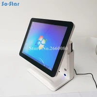 touch pos system terminal machine 15 touch panel lcd monitor screen with small customer display cash register