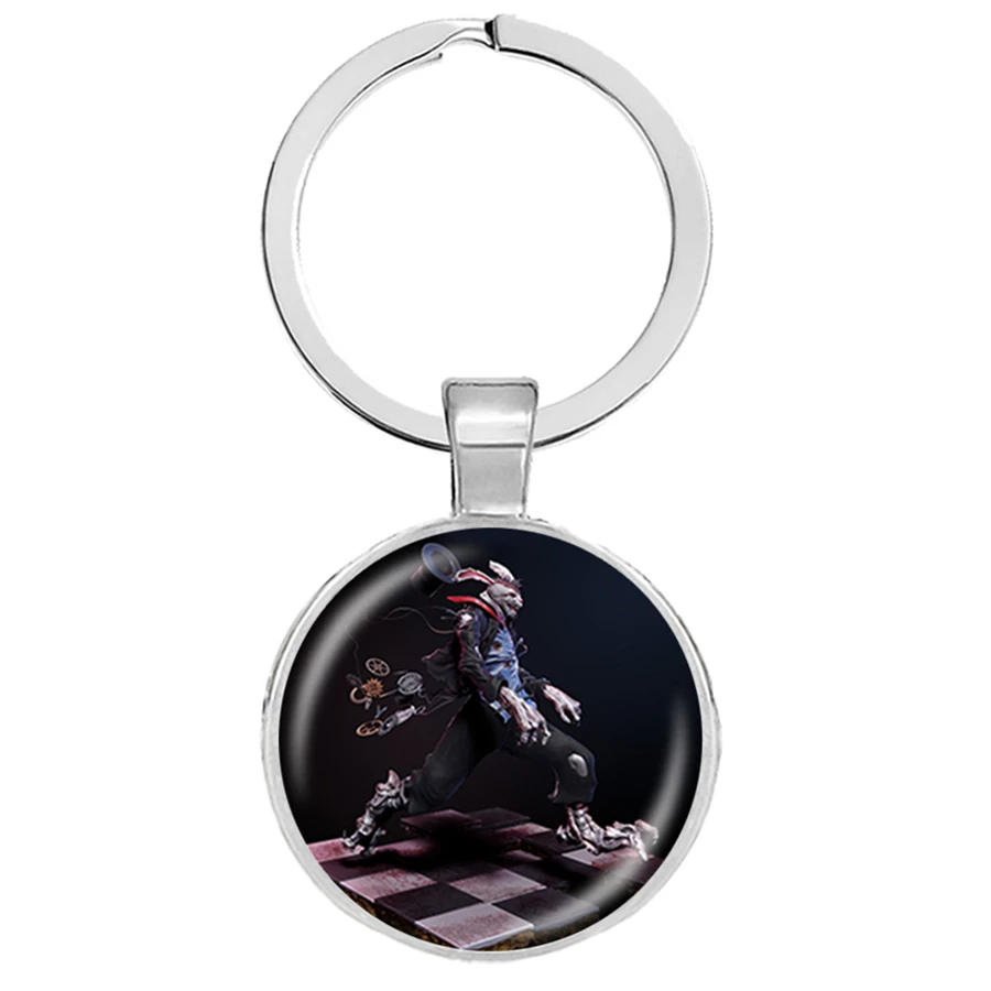 Новые брелки в виде кролика ужасов стеклянный кабошон бессердечные подвески