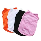 Одежда для домашних животных для кошек и собак, классический однотонный жилет для маленьких собак и кошек, летняя тонкая одежда для щенков, черный, белый, оранжевый