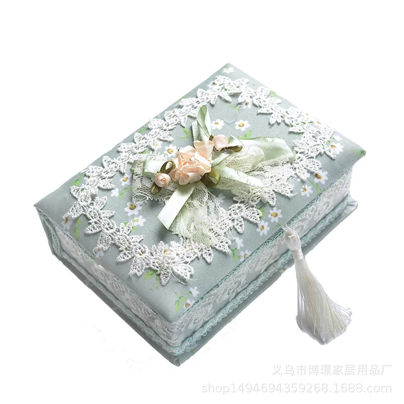

Pastoral Jewelry Organizer Earring Casket Storage Box Container Casket For Jewelry Trinket Storage Case Gift Box