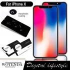 Оригинальный ЖК-дисплей OEM для iPhone X, сенсорный экран, дигитайзер в сборе, запасные части с сервисным пакетом