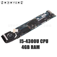 nokotion new 00up977 12298 2 48 4ly26 021 for lenovo thinkpad x1 carbon 2nd gen laptop motherboard i5 4300u 4g ram with heatsink