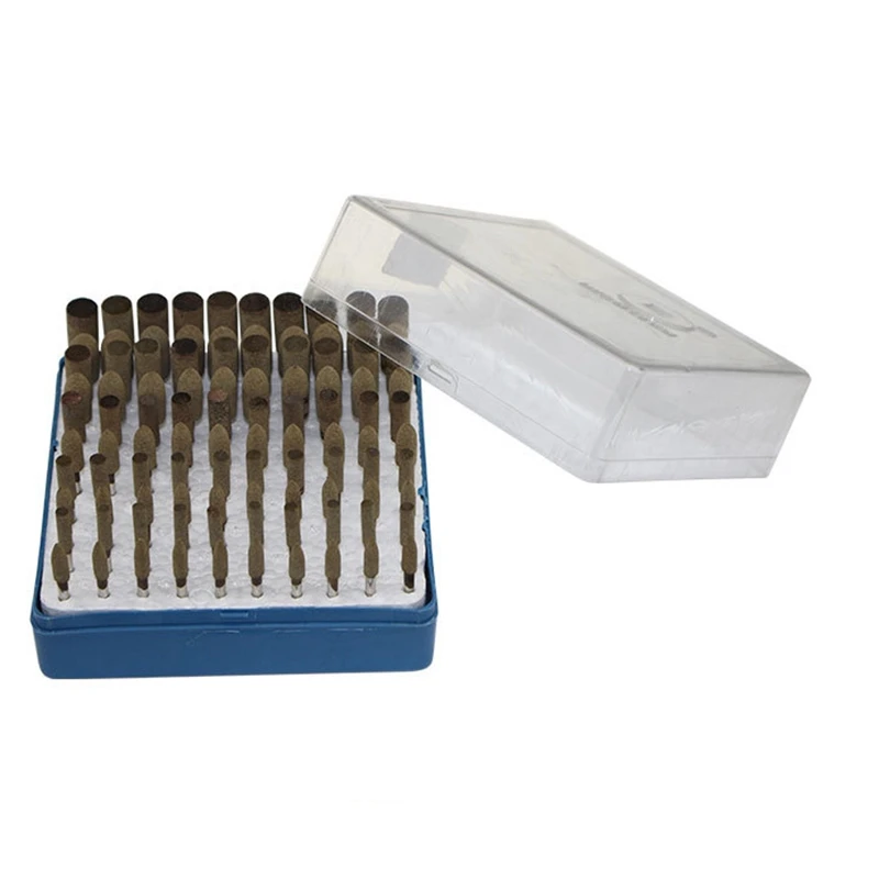 

100Pcs 1/8 Inch Shank (3mm) Cowhide Grinding Mandrel Mounted Grinding Polishing Accessories Attachment