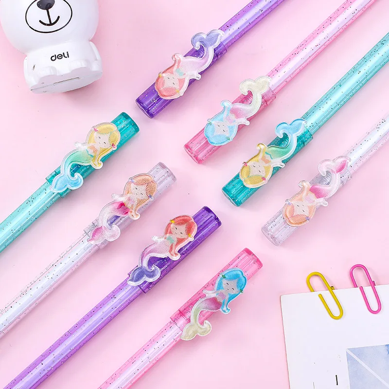 1 шт. милая стираемая гелевая ручка с изображением русалки новинка волшебная