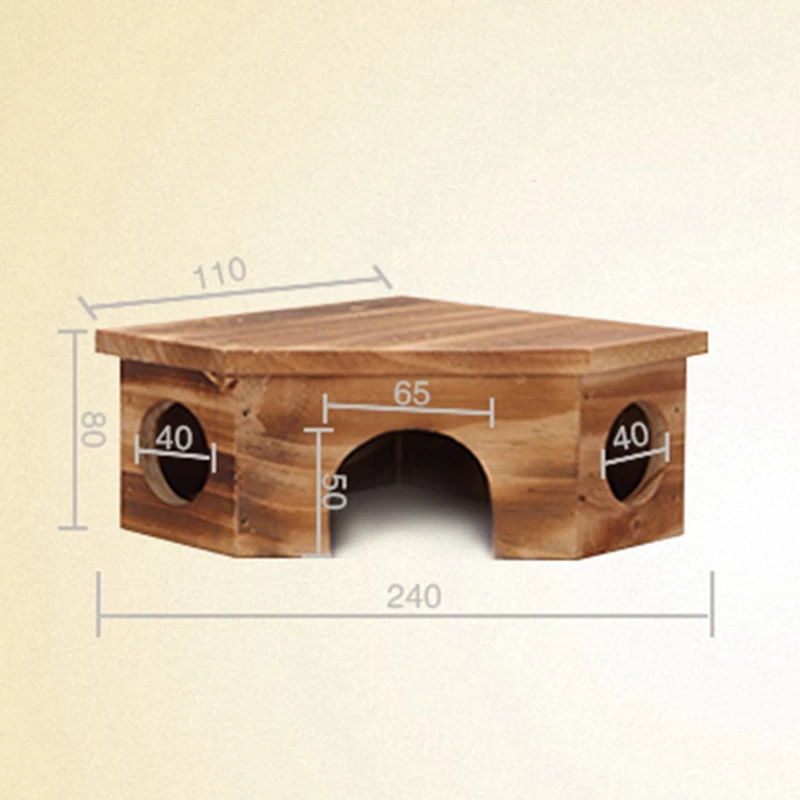 Натуральное дерево для небольшого животного питомца домик хомяка кровать Лето