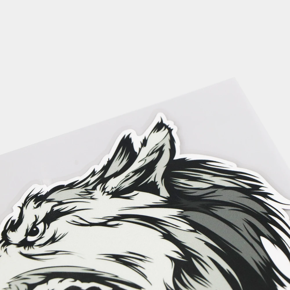 

YJZT 1814.6CM Animal Head Wolf Fashion Waterproof Vinyl Decals Rear Windshield Decoration Car Sticker 21A-0345