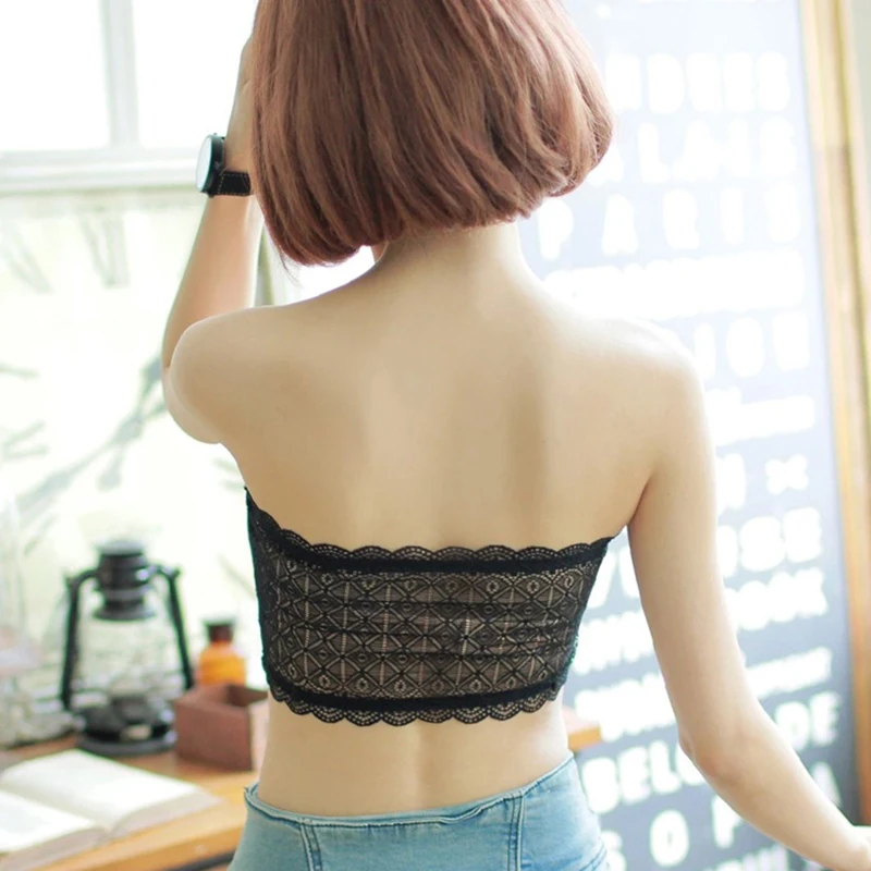 1 шт. модное женское однотонное нижнее белье без бретелек бесшовное облегающее