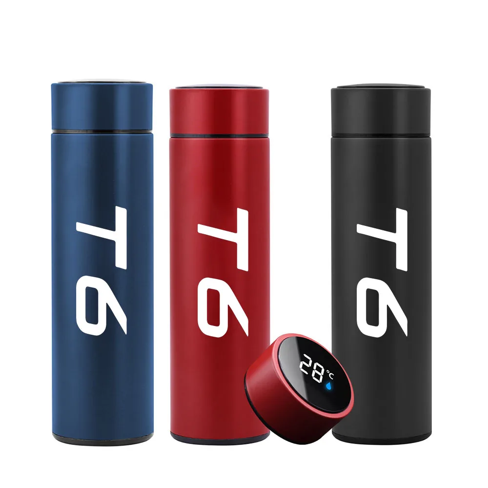 

Thermos Bottle Cup For Volvo T6 Car Vacuum Flask Temperature Display Stainless Steel Insulated Water Bottle In Car Coffee Mug