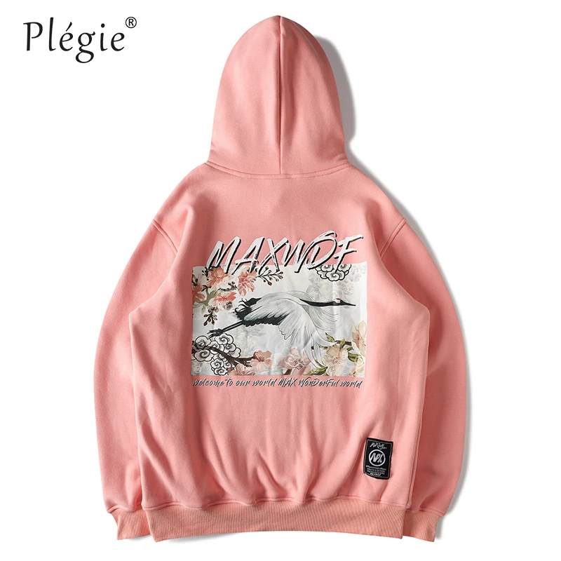 Флисовые Толстовки Plegie с японской вышивкой и забавным рисунком зима 2019 японский