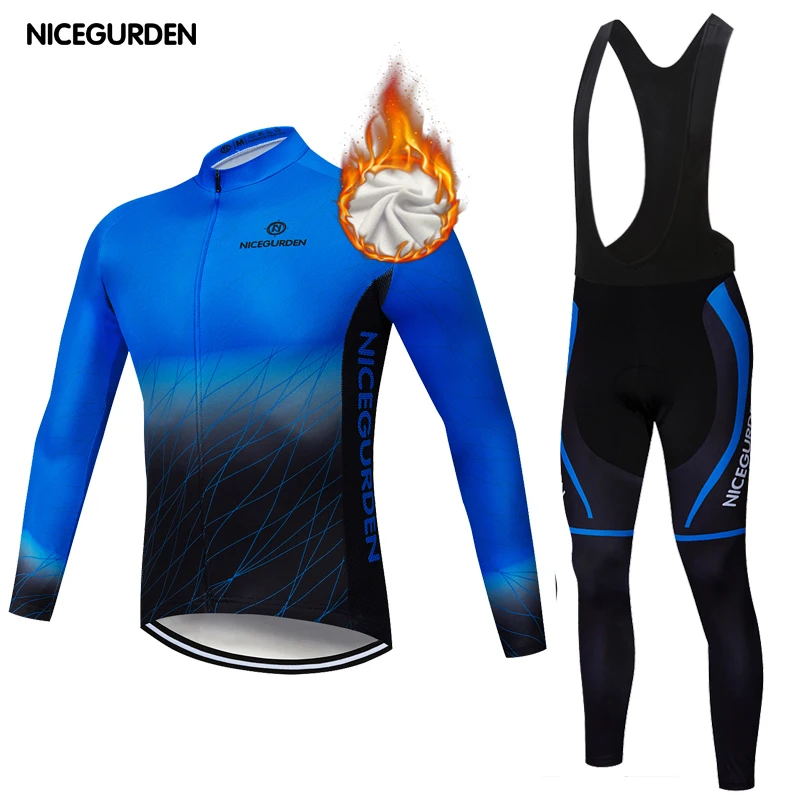 

Winter jacket windproof and warm fleece men's cycling suit suit tights mountain biking outdoor triathlon mountain biking suit