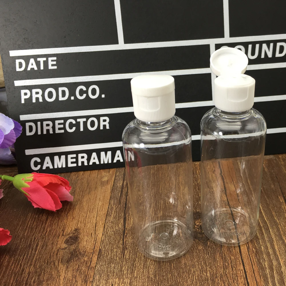 100 мл портативная прозрачная многоразовая бутылка с откидной крышкой