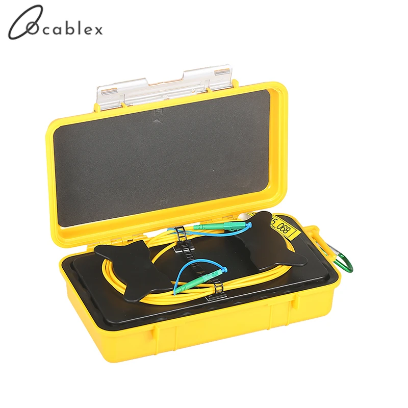 Волоконно-оптический OTDR Launch Cable Box 1 км SM одномодовый FC/UPC-FC/UPC Dead Zone Eliminator Fiber Rings |