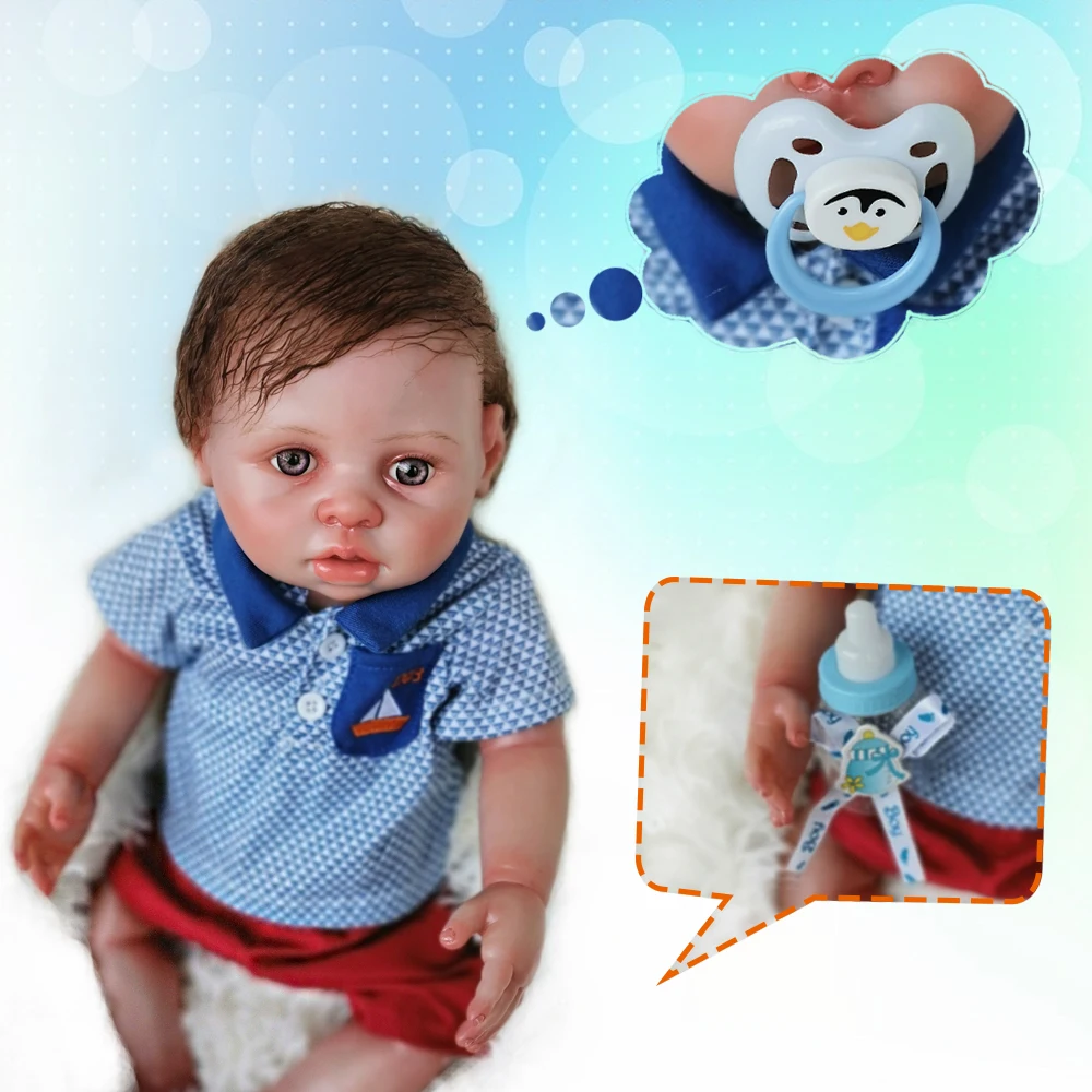 

OtardDoll 16 inch Reborn baby doll 45cm Full Silicone Reborn dolls lifelike Bonecas Cute toy for Birthday Gift