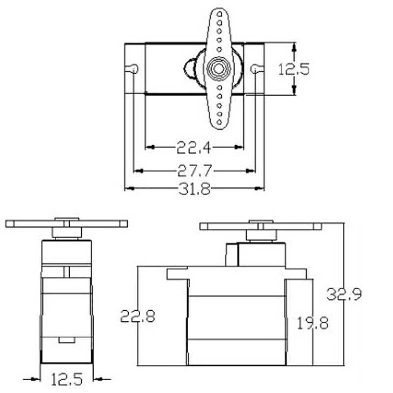 K power DMM0090 3 кг Крутящий момент металлическая Шестерня цифровой сервопривод мини