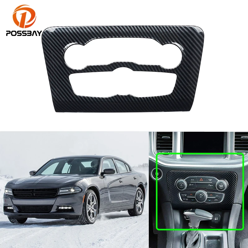 

For Dodge Charger 2016 2017 2018 2019 2020 2021 Car Central Control Air Conditioning A/C Panel Cover Tirm Interior Accessories