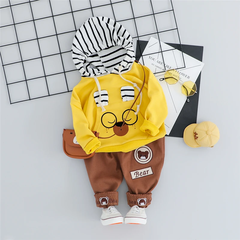 HYLKIDHUOSE 2019 осенний комплект одежды для малышей одежда маленьких девочек и