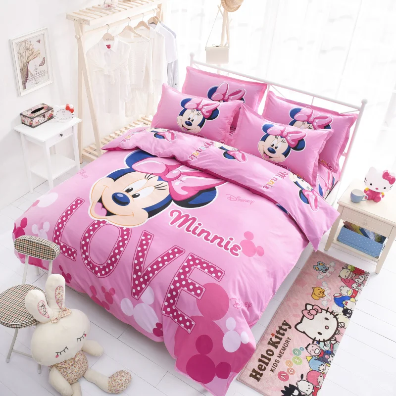 Disney minnie mouse Комплект постельного белья для девочек декор кровати двойные
