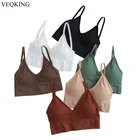 Бюстгальтер спортивный женский VEQKING, бесшовный, с U-образной спиной, без косточек, для спортзала, фитнеса, для йоги бега занятий спортом