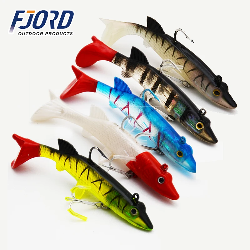 FJORD мягкая Рыболовная Приманка 5 шт./лот свинцовая головка крючок 27 г 120 мм