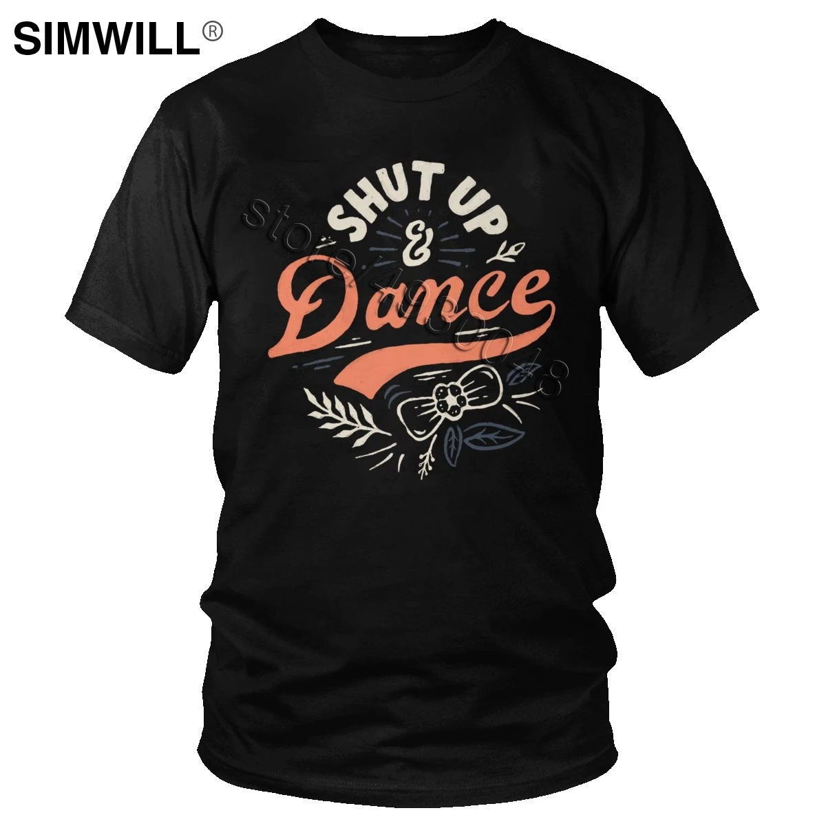 

Мужская винтажная сумка Shut Up And Dance футболка классический Забавные цитаты футболка из хлопка с коротким рукавом на каждый день футболка с о-о...