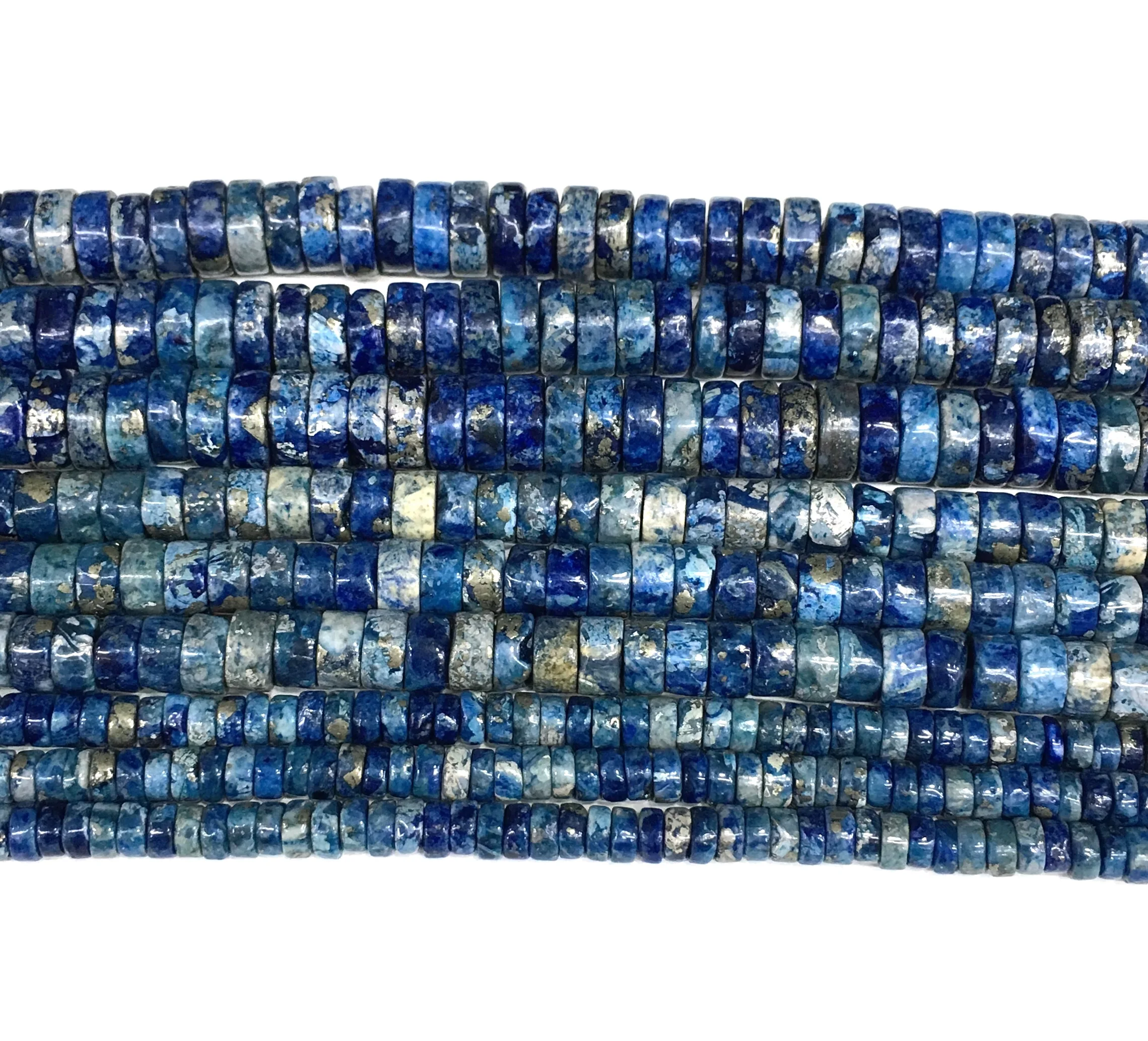 Натуральный Синий осадочный диск Rondelle свободный бисер исцеляющий