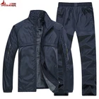 Зимняя мужская спортивная одежда, комплект из двух предметов, спортивный костюм, куртка с шерстяной подкладкой + брюки, спортивный костюм, Мужская одежда, приблизительный размер