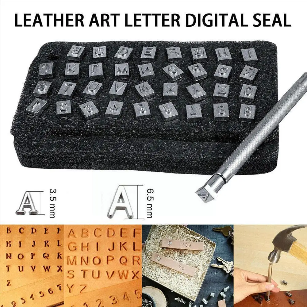 

36pcs Carbon Steel Alphabet Number Digital Stamp Punch Set For Leather English Handmade Art Tools Letter Tools Carving Prin Z3h7
