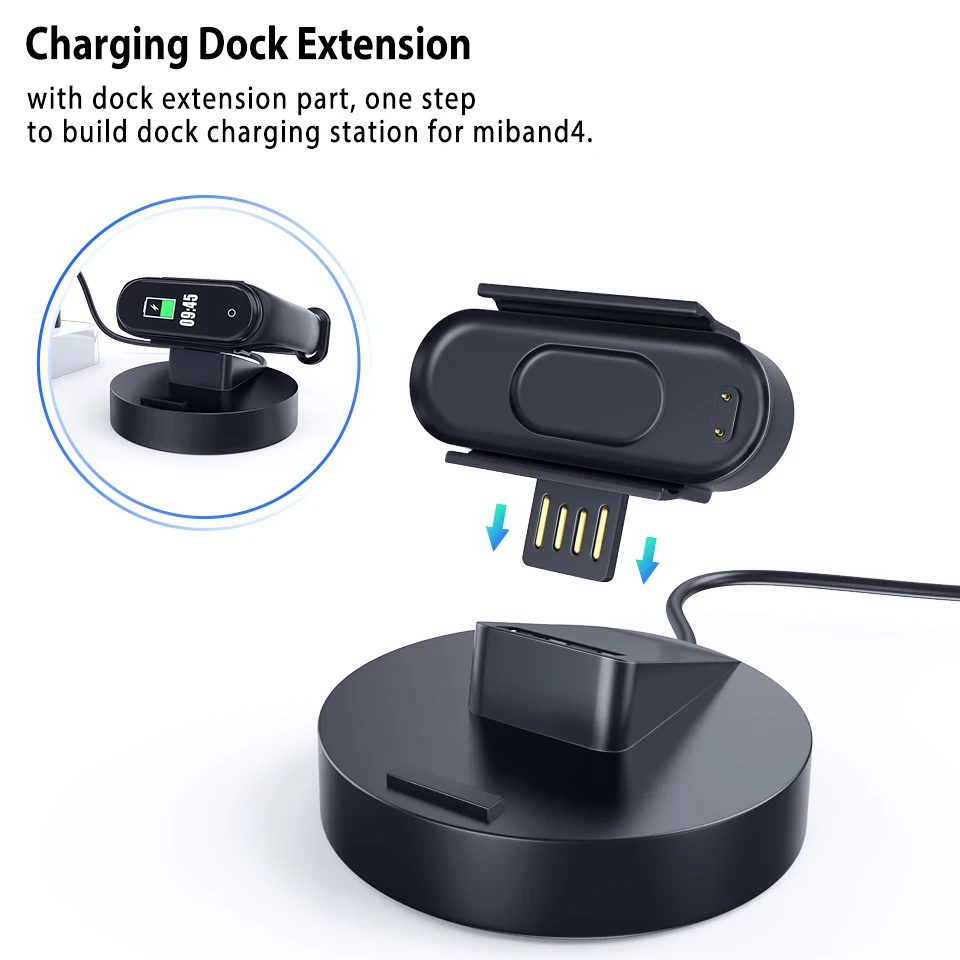 Портативный Usb кабель для зарядного устройства Xiaomi Mi Band 4 зарядный провод