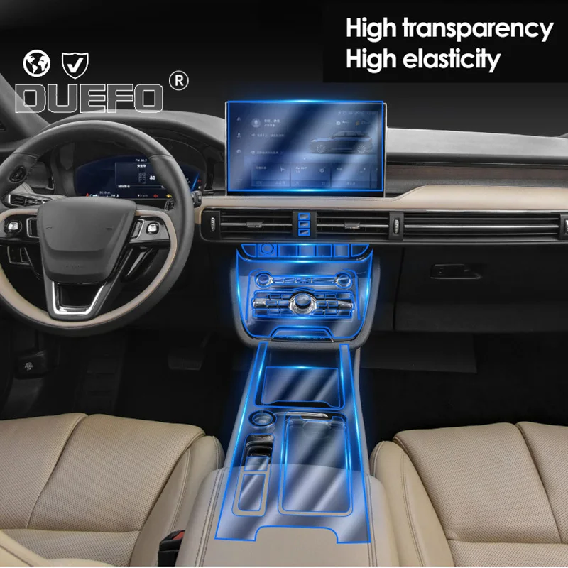 

For Lincoln CORSAIR 2020 Accessories TPU Transparent Film Car Dashboard Film Screen Armrest Protection Sticker Anti-scratch