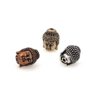 3d buddha head antique spacer beads for bracelets necklaces jewelry making accessories 13 7x10 5x10 5mm