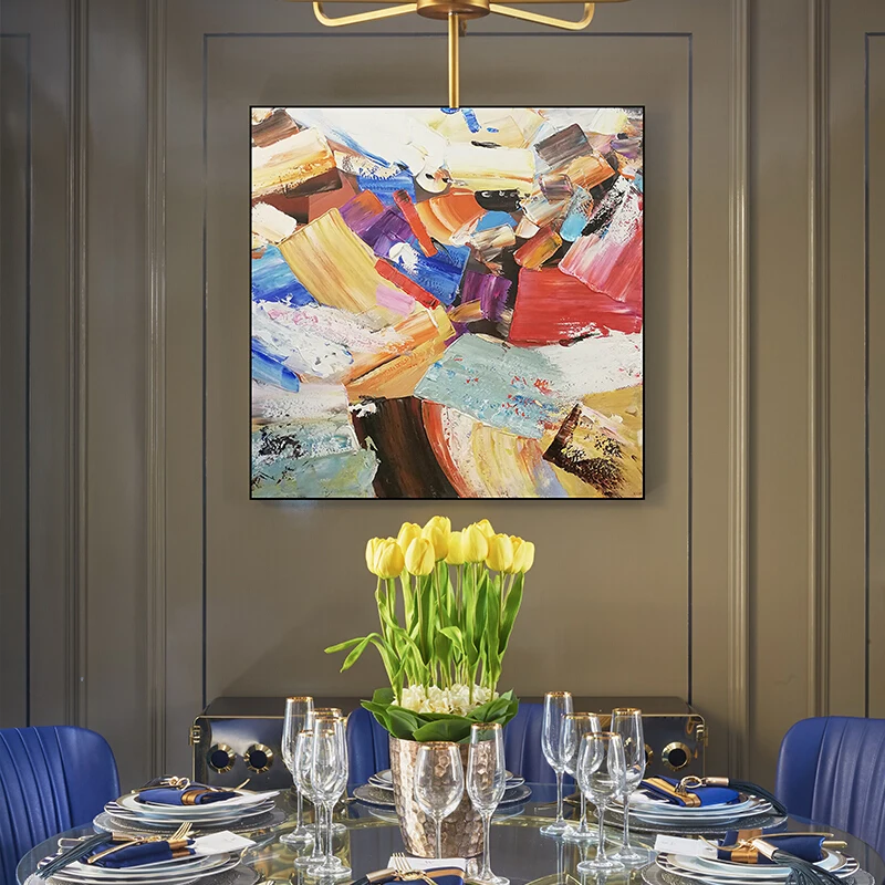 100% ручная роспись современная абстрактная масляная краска на холсте искусство