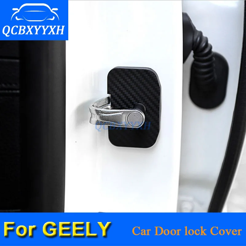 

4 шт./лот ABS Автомобильный Дверной замок Защитные чехлы для Geely EC7 EC7RV EC8 GC9 2015 дверная крышка защита авто-Стайлинг QCBXYYXH