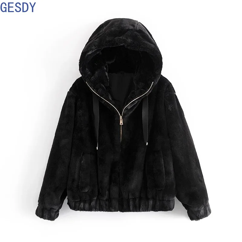 

Parka Varsity Jacket Office 2019 Korean Clothes Moda Feminina Oversized Sweat Capuche Femme Fur Coat Black Vêtements Femme