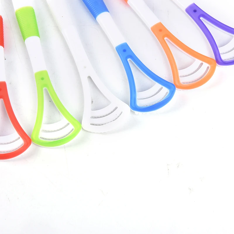 

1pc Dual Uses Tongue Brushes Cleaner Scraper Cleaners Reusable Oral Health Cleaning Brush Oral Hygiene Healthy Care Tools Hot