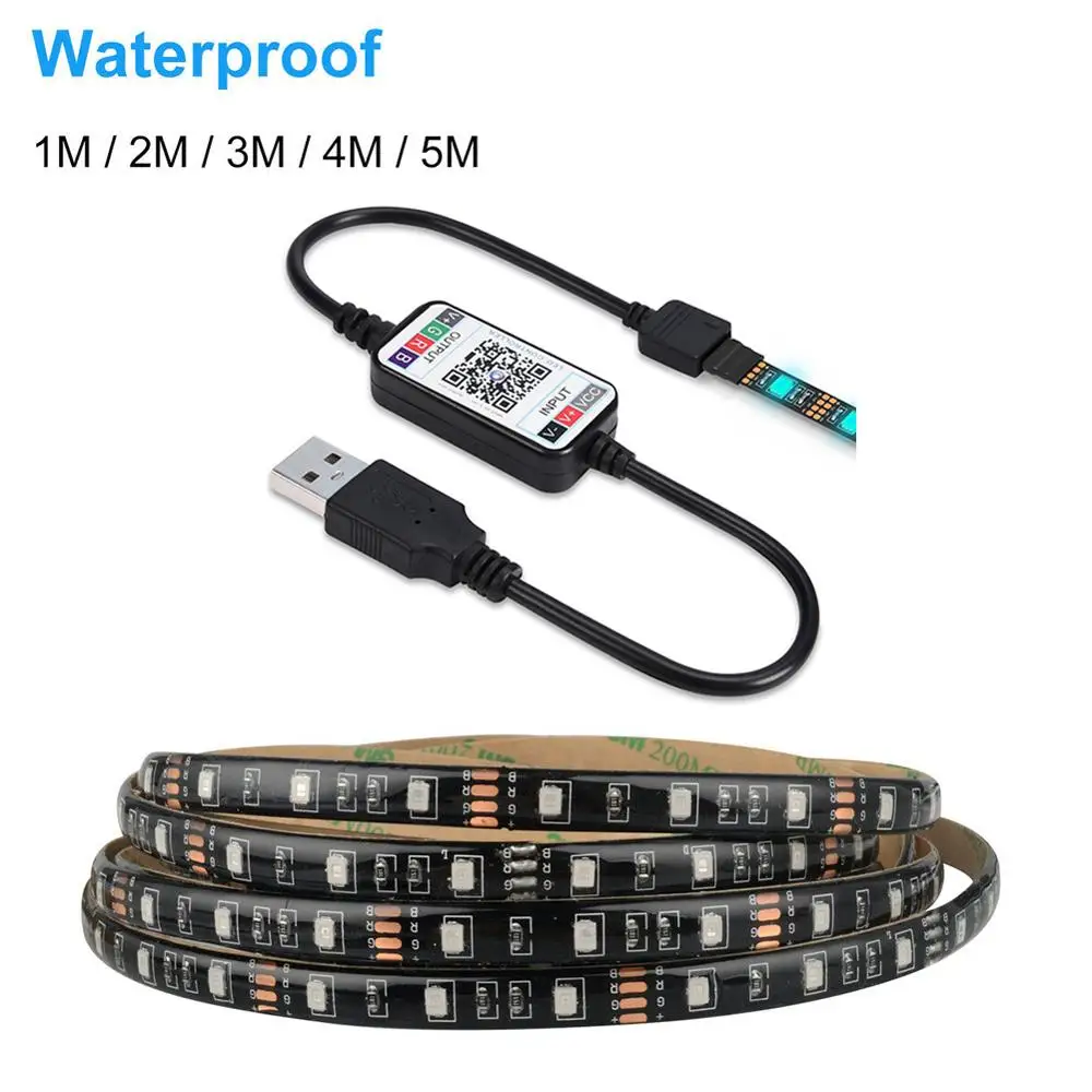 1 м 2 3 4 5 светодиодный ТВ светильник usb адаптер источника питания мощностью в RGB