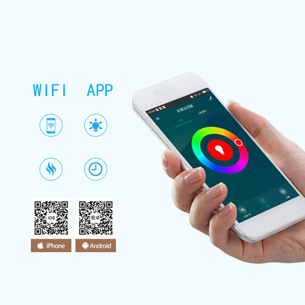WIFI APP Smart Essential Oil Diffuser,Premium 3In1 Ultrasonic Aromatherapy Oil Vaporizer Humidifier,Timer and Auto-Off 700ml
