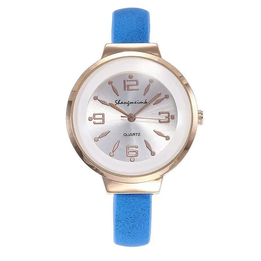 

New fashion watch trend printing thin belt simple digital watch ladies casual watch
