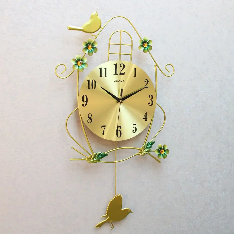 

Современные женские украшения для гостиной, часы, беззвучные кварцевые часы в европейском стиле, настенные часы