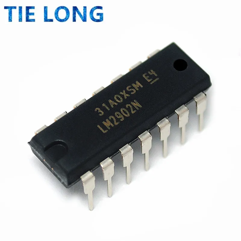 

10 шт. LM2902N DIP14 LM2902 DIP LM2902P DIP-14 новая и оригинальная интегральная схема