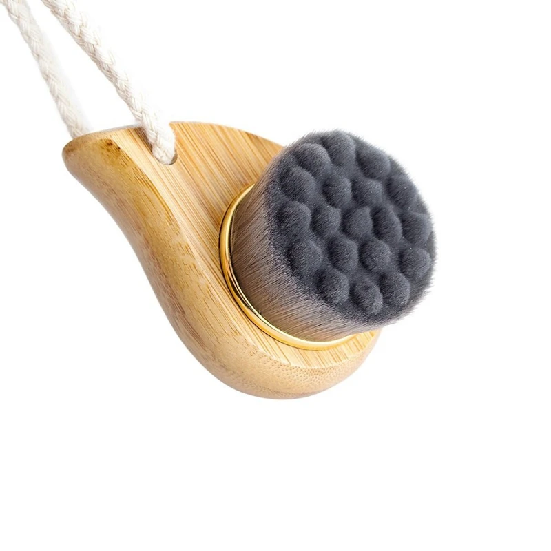

Bamboo Charcoal Fiber Face Brushes Soft Facial Cleanser Facial Skin Care Tool Pore Cleaner Exfoliate Brush(Gray)