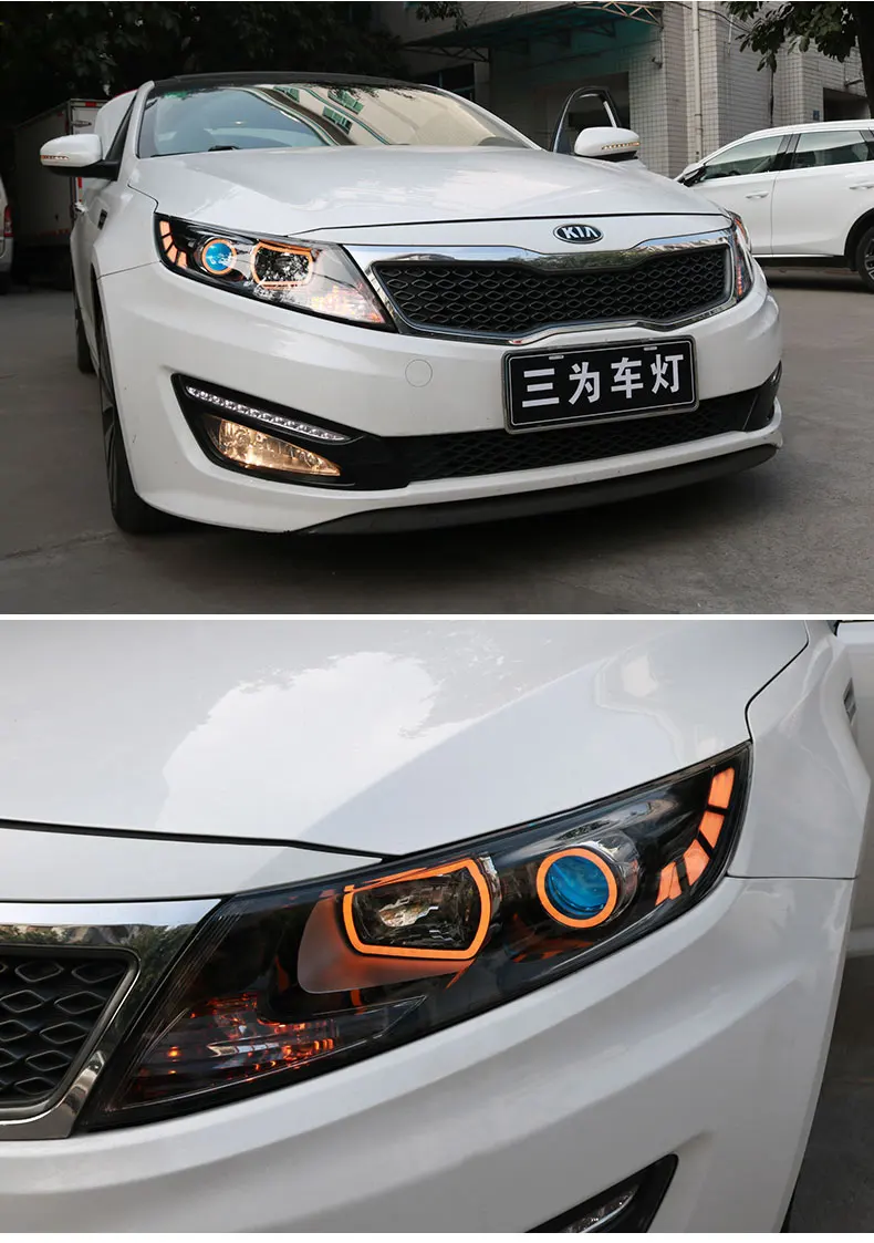 VLAND Автомобильная фара в сборе для Kia Optima/K5 фары 2011 2012 2013 двойные линзы ксеноновые фары