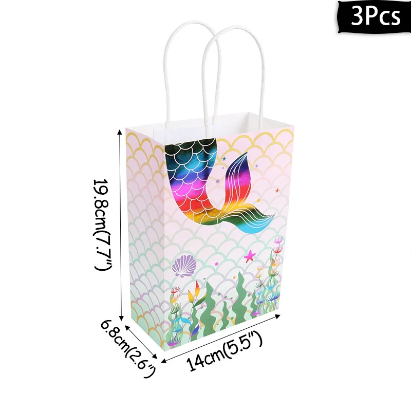3pcs bags MEIDDING девушка день рождения одноразовая посуда набор Русалка Вечерние воздушные шары тарелки чашки баннер для свадебного оформления Baby Shower - Цвет: 3pcs bags